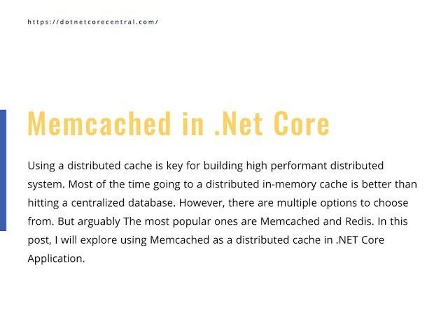 Memcached as Distributed Cache in .Net Core Application