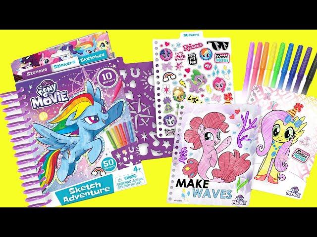 My Little Pony Movie "Sketch Adventure" Coloring Book Review! Sea ponies Inside