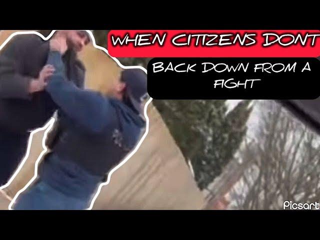 COP TRIED TO BULLY THE WRONG GUY & GETS HANDS PUT ON HIM