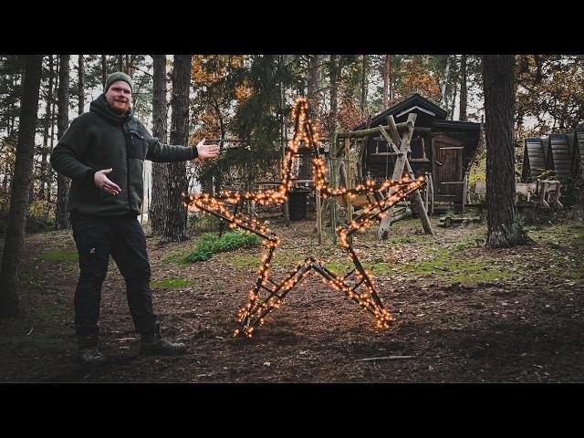 XXL Weihnachtsstern aus Holzböcken - lohnt sich der TikTok Hype?