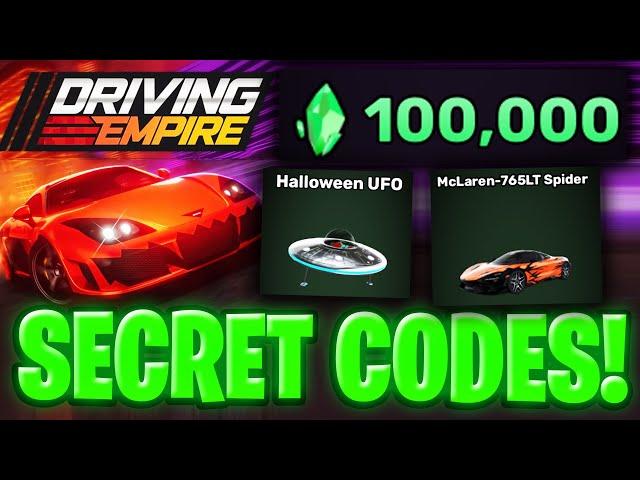 Driving Empire HALLOWEEN CRYSTALS Codes!