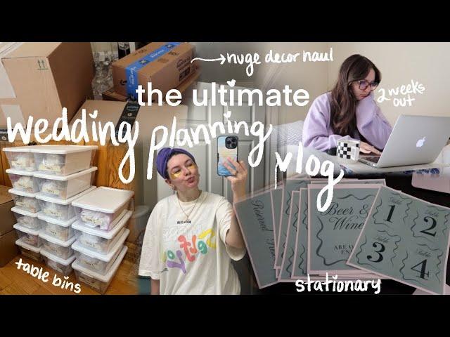 ULTIMATE WEDDING PLANNING VLOG huge decor unboxing, table bins, + self-care