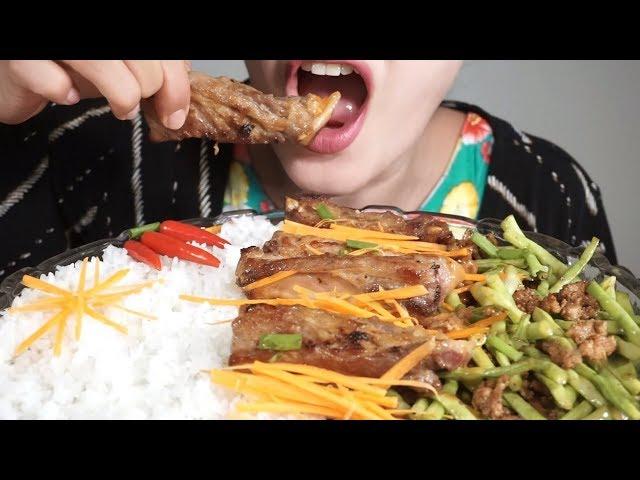 ASMR Rice Pork | Extreme Eating Sounds - Mukbang Let's Eat No Talking | ASMR Yniao