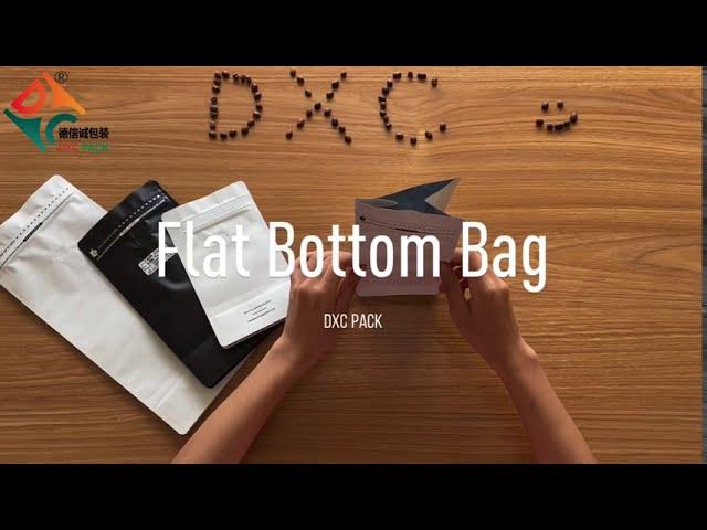 High barrier Aluminum foil matt flat bottom pocket zipper coffee bean pouch with valve|DXC PACK