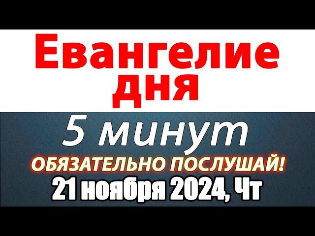 Евангелие дня с толкованием 21 ноября 2024 года Четверг Чтимые святые. Церковный календарь