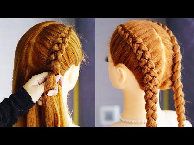 Cute Two Braids Hairstyle For School