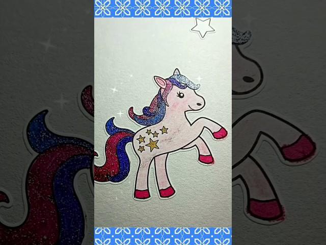 Colouring a magic horse #shorts