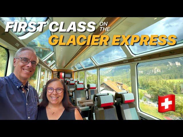 Travel FIRST CLASS on the GLACIER EXPRESS train through the Alps