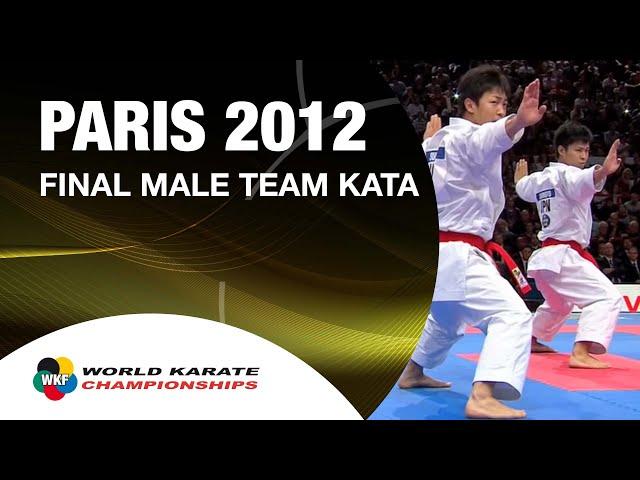 (1/2) Karate Japan vs Italy. Final Male Team Kata. WKF World Karate Champions 2012. 空手日本