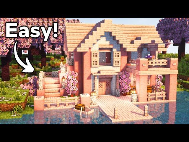 Minecraft: Cherry Blossom Survival House Tutorial