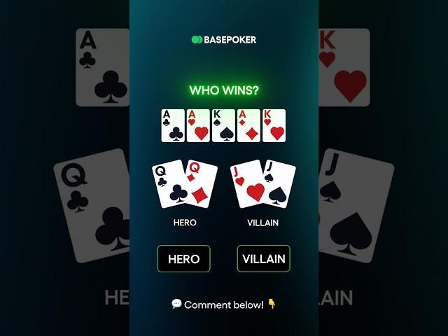 Poker quiz! Hero or Villain—choose your winner?
