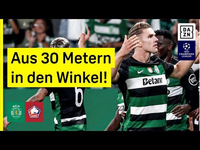 Absolutes Traumtor lässt Stadion beben: Sporting CP - OSC Lille | UEFA Champions League | DAZN