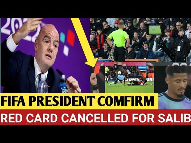 BREAKING NEWS FIFA PRESIDENT  ANNOUNCES WILLIAM SALIBA RED CARD HAS BEEN FINALLY CANCELLED