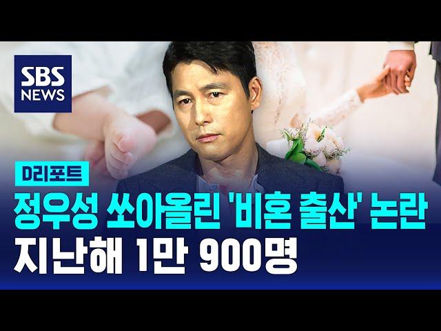 정우성이 쏘아 올린 비혼 출산 논란…지난해 1만900명 / SBS / #D리포트