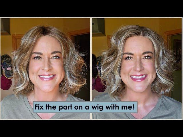 How to change the part on a synthetic wig the easy way!  TIP TUESDAY!