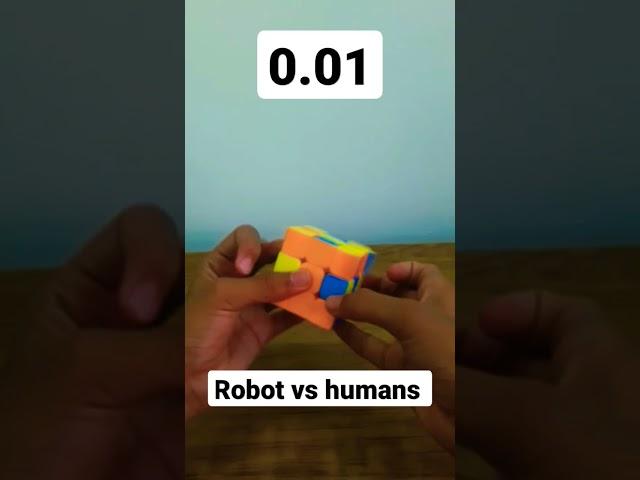 Robot vs..# humans ..#shorts #Cube #skit #cubing #respect