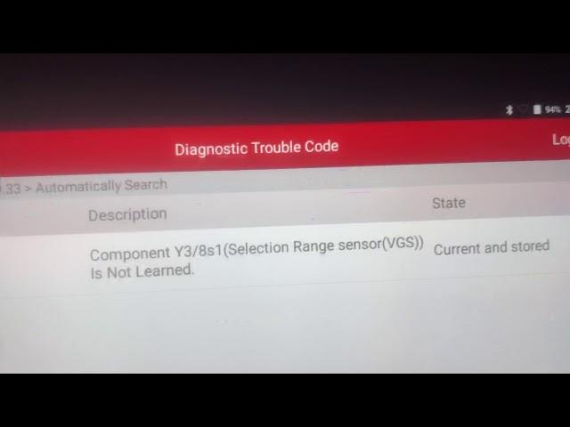 W211 Mercedes learning transmission range sensor