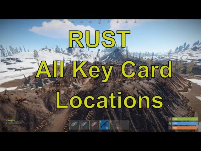 Rust all Green,Blue, Red key card Locations!