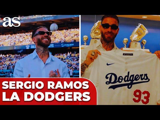 SERGIO RAMOS stuns LOS ANGELES DODGERS fans with FIRST PITCH at DODGER STADIUM