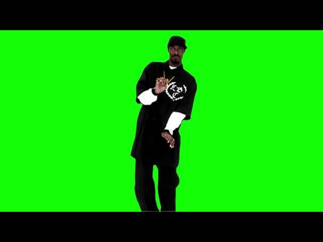 Snoop Dogg Танцует на зеленом фоне