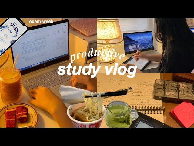 Productive study vlog  finals week, waking up at 4am, productive days in my life, cafe, uni vlog