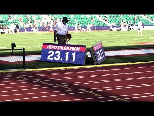 Heptathlon 200m: 2021 U.S. Olympic T&F Trials-Heat 1- Taliyah Brooks 23.1,  Williams, Bougard, Marsh