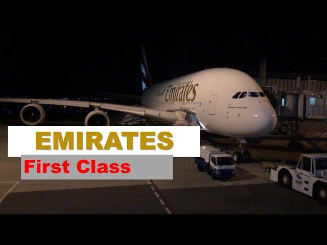 EMIRATES FIRST CLASS A380 Osaka to Dubai (flight-report) EK317