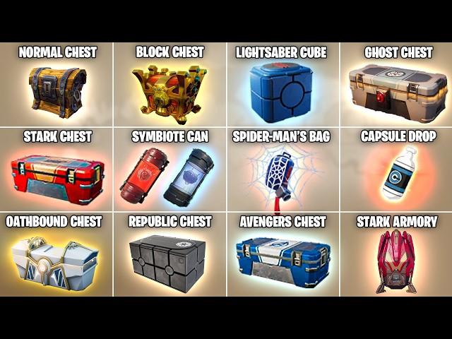 Evolution of All Loot Containers & Chests in Fortnite (Chapter 1 Season 1 - Chapter 5 Season 4)