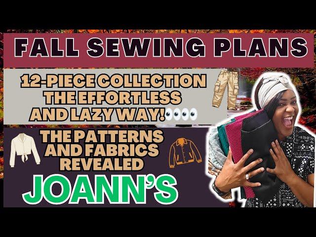 #585:  FALL SEWING PLANS  (12-Piece Effortless and Lazy Fall Wardrobe (Fabrics + Patterns)