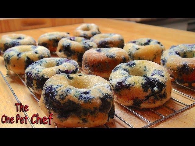 Oven Baked Blueberry Donuts | One Pot Chef