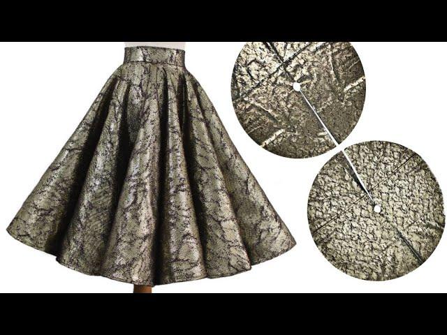 DOUBLE CIRCLE SKIRT - Umbrella skirt cutting and stitching | Full Flare Umbrella Gown