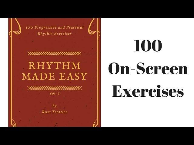 How to Count Rhythm Music Lesson - 100 On Screen Exercises for the Absolute Beginner