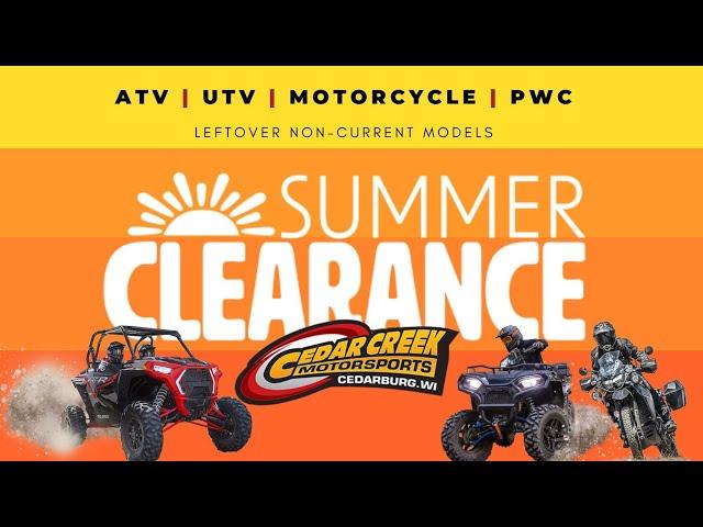 Cedar Creek Motorsports Summer Clearance