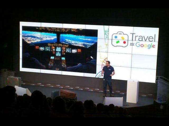 Luis Monteiro at Google presenting at "Travel at Google 2016" to EMEA Travel Executives