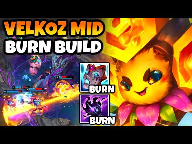 Solo Carry Teamfights by just pressing R with VELKOZ MID BURN BUILD!