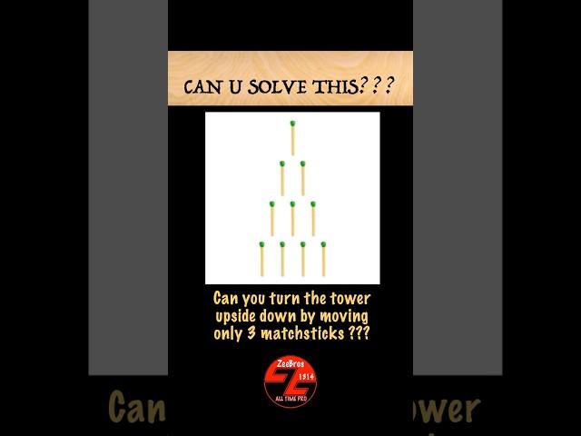 Matchstick Puzzle Challenge 3 – Can You Solve It? #shorts #youtube #brainteasers #matchstickpuzzle