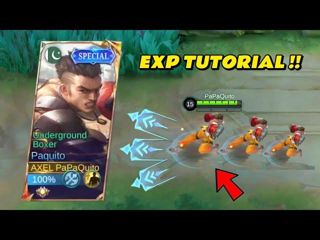 TUTORIAL : LEARN HOW TO WIN IN EXPLANE USING PAQUITO | PAQUITO SIDELANE GAMEPLAY MLBB