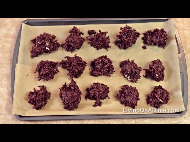 No Bake 2 Ingredient Easy Holiday Candy Chocolate Coconut Haystacks