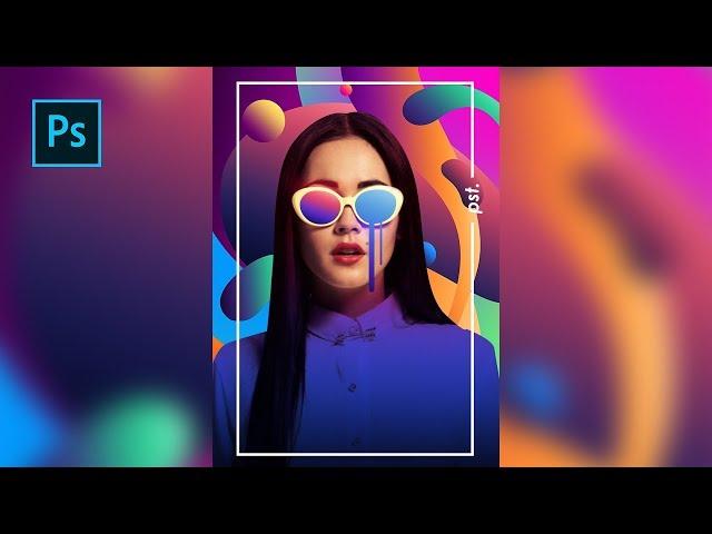 How to Create a Colorful Photo Editing / Magazine Cover Design - Photoshop Tutorials