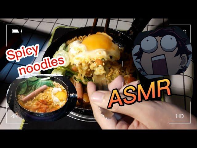 Spicy noodles! eat late at 1am MUKBANG ASMR | HOME FOOD