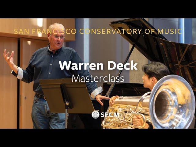 Warren Deck Tuba Masterclass at SFCM