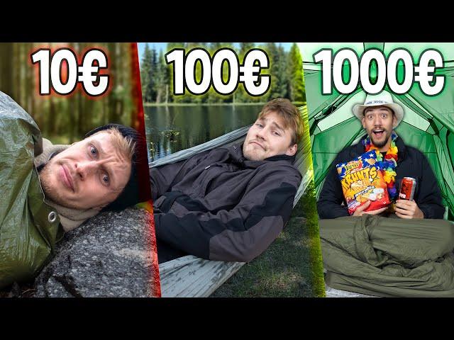 Yötä metsässä 10€, 100€ ja 1000€ budjetilla!