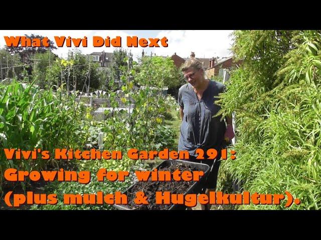 Vivi's Kitchen Garden 291: Growing for winter, mulch and Hugelkultur.