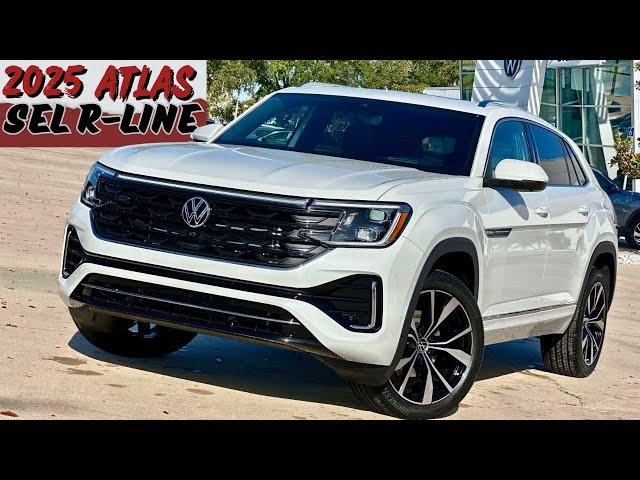 2025 VW Atlas Cross Sport SEL Premium R-Line In Pearl White Paint Is Stunning