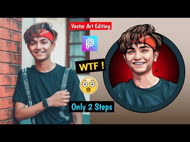 #Picsart #Vectorart Picsart New Portrait Cartoon Photo Editing|New Vector Art Photo editing 2 Steps