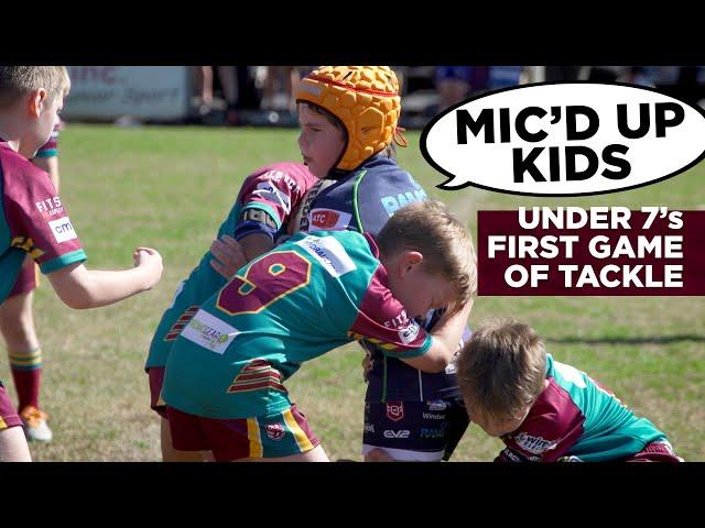 Mic'd up kids: Under 7s play first game of tackle