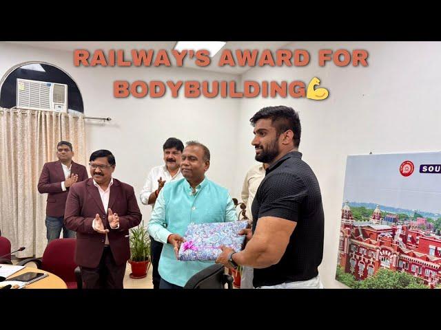 Received award from Railway Department for bodybuilding | Nitin Chandila