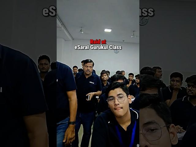 RAID at eSaral Gurukul Class Bachche pakde gaye| IIT Motivation #shorts #esaral #iit #neet #kota