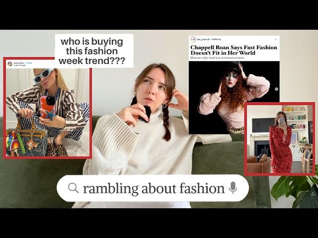 london fashion week ridiculous trends, Chappell Roan drama & more random thoughts