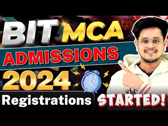 BIT MCA Admissions 2024 StartedBest MCA Colleges BIT Mesra, Lalpur #mca #bit #mcaadmissions